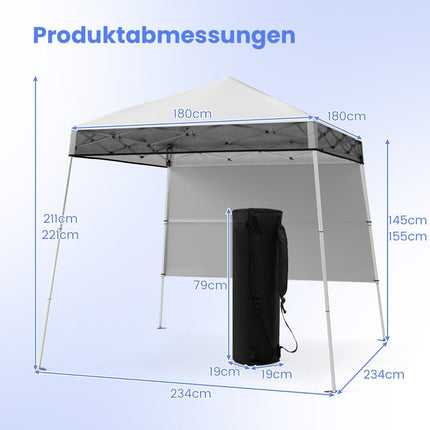 Foișor Pop-Up 2x2m, Ajustabil, Impermeabil, Alb