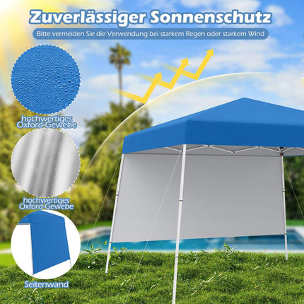 Pavilion Pop-Up 3x3m cu perete lateral, rucsac, ancore