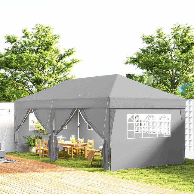 Pavilion pliabil 6x3m, protecție UV, laterale detașabile