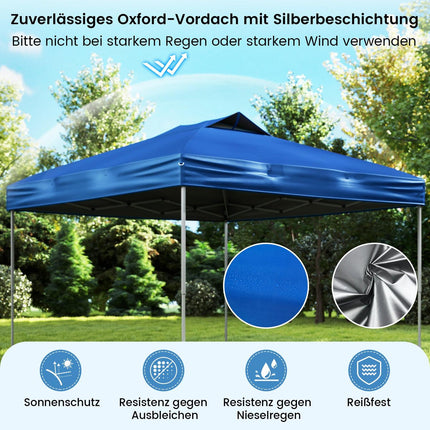 Pavilion Pop-Up, impermeabil UV 50+ Albastru, 3x3m