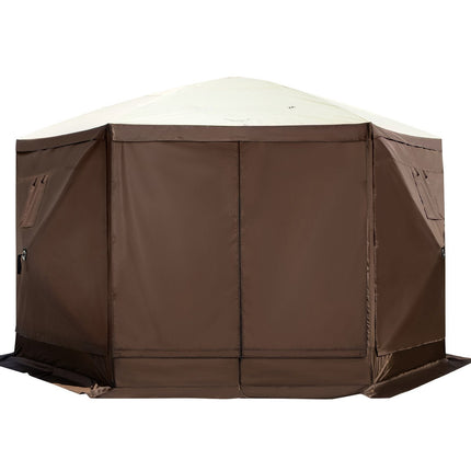 Pop-Up Screen Tent Canopy, 10x10 ft, 6-Sided Mesh, Carry Bag