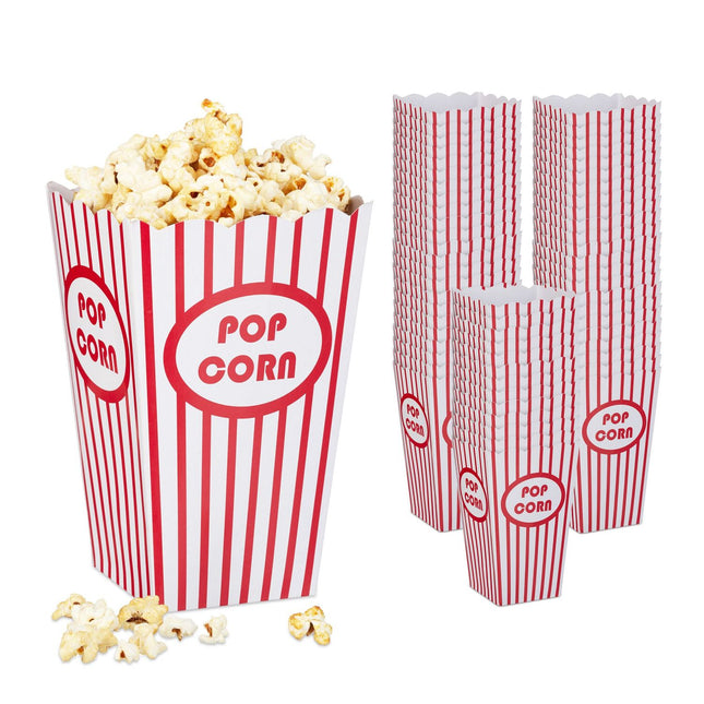 Set de pungi pentru popcorn, pachet de 60, reutilizabile, stil cinema