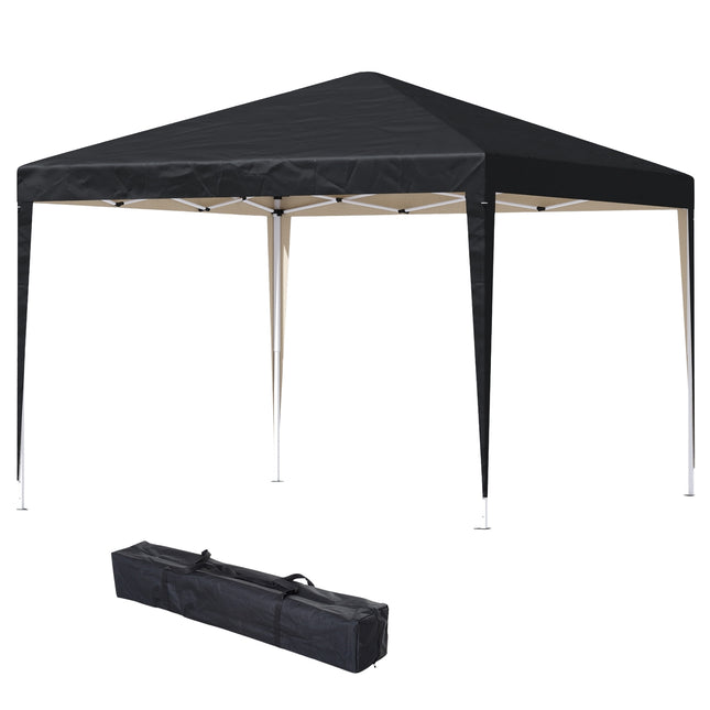 Foișor aprox. 3x3m, hidrofug, stabil, pavilion pliabil pop-up rezistent la iarnă, protecție UV, cort de petrecere pliabil, cort de grădină cu geantă, pavilion de grădină pentru camping, grădină, negru
