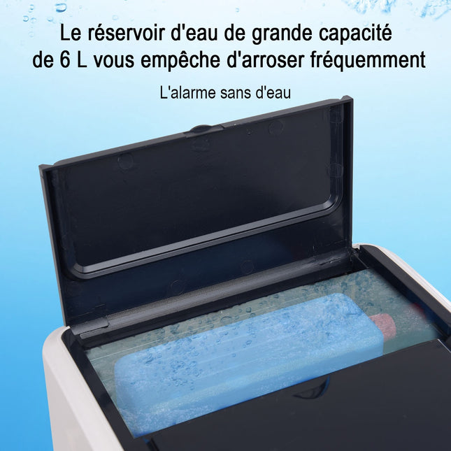 Răcitor de aer evaporativ portabil 3 în 1, 6 litri, telecomandă