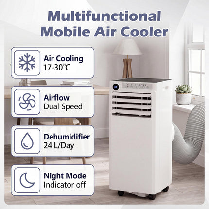 Aparat de aer condiționat portabil 4 în 1, 7000 BTU, dezumidificator și ventilator