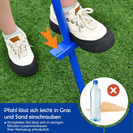 Set portabil reglabil de tetherball cu rachete