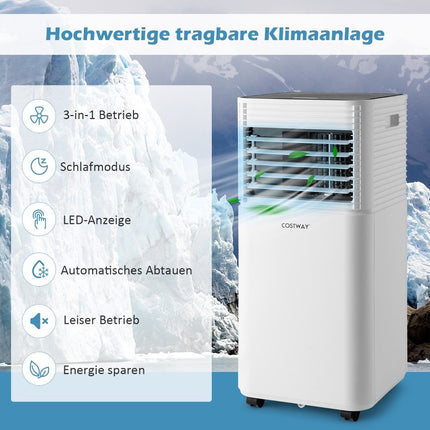 Portable Air Conditioner 4 in 1 Air Cooler with Black LED Display 7000 BTU