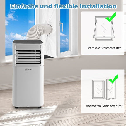 Portable Air Conditioner 4 in 1 Air Cooler with Black LED Display 7000 BTU