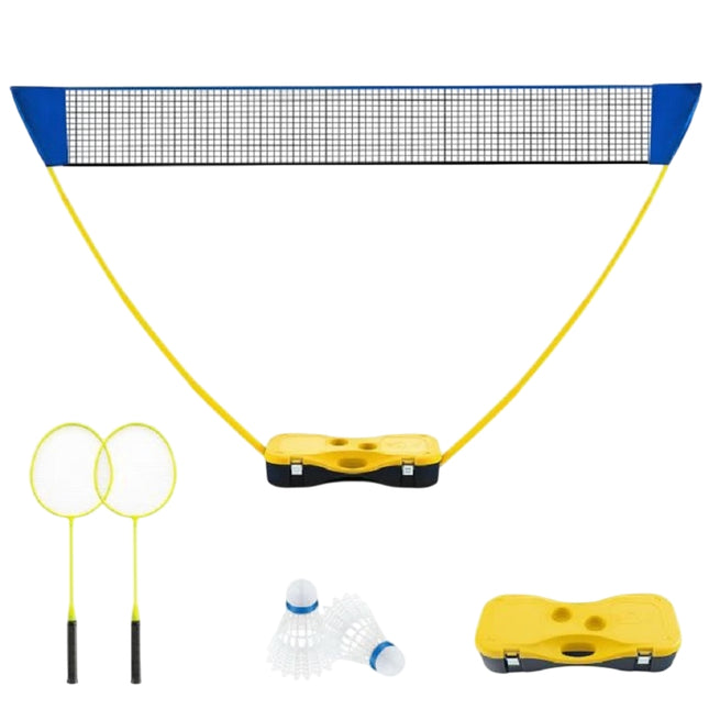 Set plasă de badminton portabilă 270 cm, rachete, geantă de transport