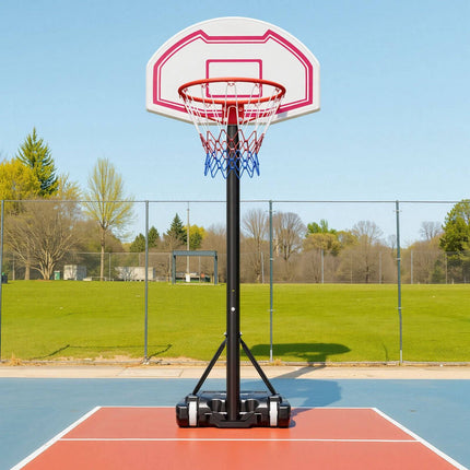 Portable Basketball Hoop, 5.2–6.9 Ft Adjustable, Wheels
