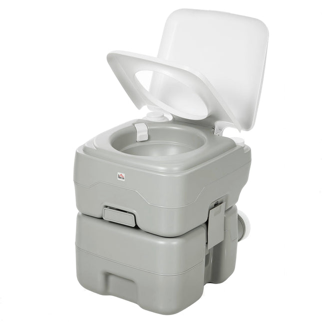 Toaletă portabilă de camping, rezervor de apă uzată de 20 l, capacitate 147 kg