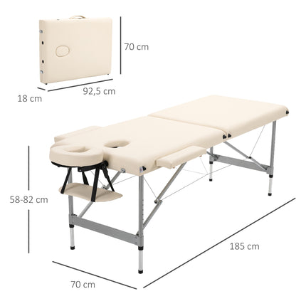 Masă de masaj pliabilă portabilă cu suport facial, 186x71x83 cm