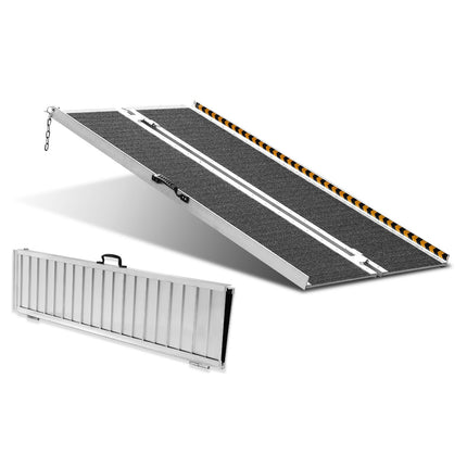 Portable Folding Wheelchair Ramp, 4 ft, 800 lb, Aluminum