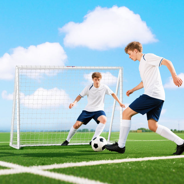 Port de fotbal portabil de gradina - rezistent la intemperii, Configurare usoara