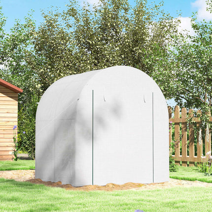 Seră portabilă cu cadru de oțel, capac din plastic, 6x6 ft