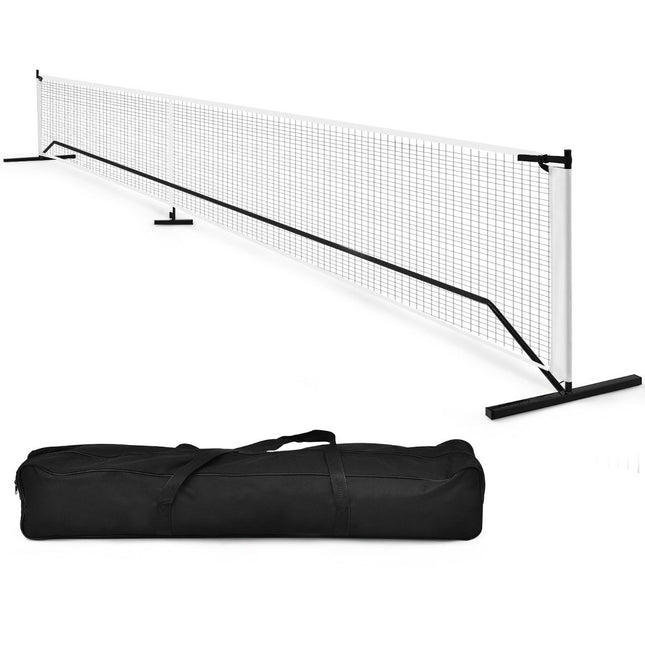 Plasa portabila Pickleball cu tuburi metalice Plasa puternica din poliester si geanta de transport din stofa Oxford Plasa sport rezistenta la intemperii, lungime 670 cm