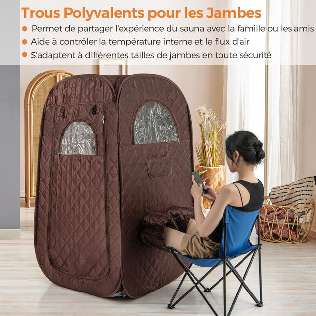 Cort portabil pentru saună cu abur, 3L 1000W, 1–2 persoane