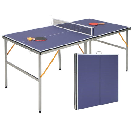 Set de masă portabilă de tenis de masă cu plasă și 2 rachete și 3 mingi mini masă de tenis de masă