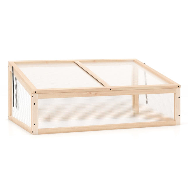 Seră portabilă din lemn cu acoperiș reglabil, 94x63x40 cm