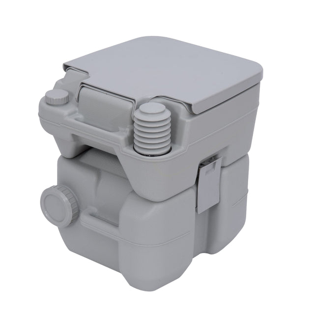 Portable camping toilet with chemical function