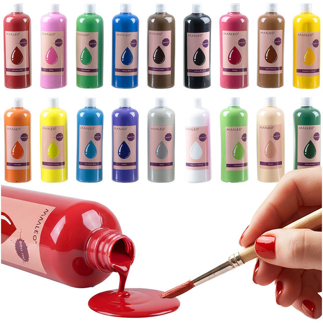 Set de vopsele pentru postere, 18 culori, 500 ml fiecare