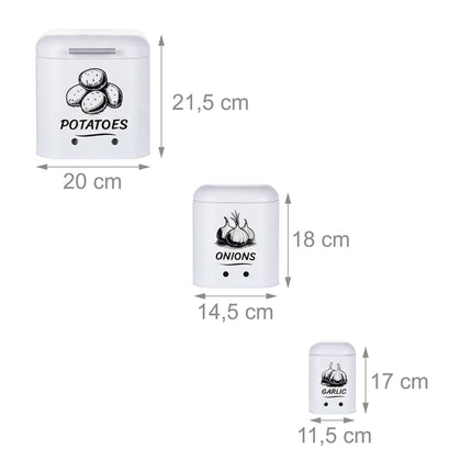 Set de cutii pentru depozitarea cartofilor, cepei și usturoiului, cu ventilație