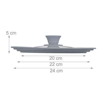 Capac oala 20-24 cm cu margine de silicon