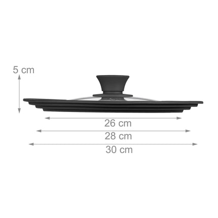 Capac oala 26-30 cm cu silicon