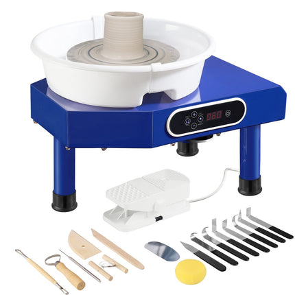 Pottery Wheel 350W, 25 cm Wheelhead, Foot Pedal Kit