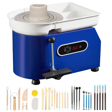 Pottery Wheel 450W, 11 in Turntable, Foot Pedal Kit