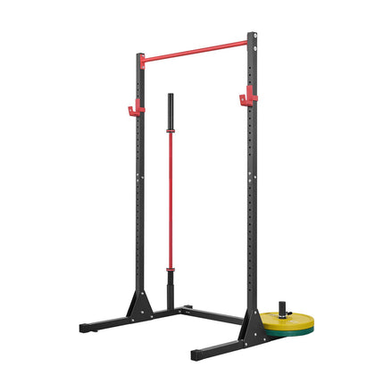 Power Cage Squat Rack – 28-Level J-Hooks, Pull-Up Bar