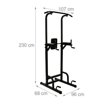 Turn de alimentare pentru sala de sport de acasă, înălțime reglabilă, oțel negru