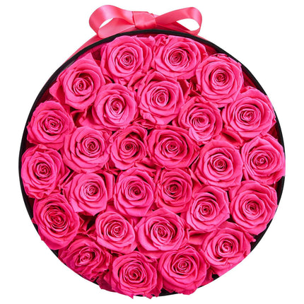 Preserved Roses, 27-Pack in Round Box, Red