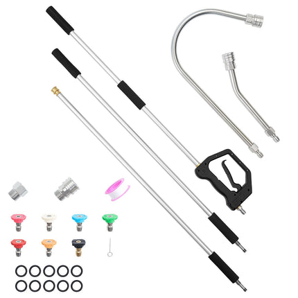 Pressure Washer Telescoping Wand 9 Ft, 4000 PSI, 7 Nozzles