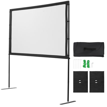 Projector Screen With Stand, 80 Inch, 16:9, Carry Bag