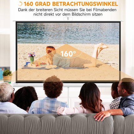 Ecran proiector cu suport, 186x105 cm, 16:9 HD 4K