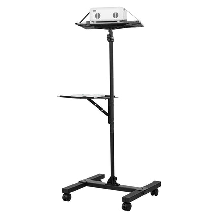Projector Stand Cart with Wheels, 2-Shelf, Adjustable Height