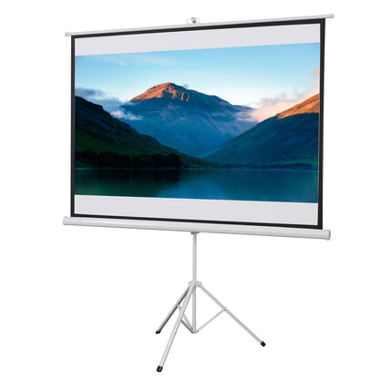 Ecran proiector cu trepied, ecran de proiectie 4:3, perete de prezentare pliabil 84 inch 171 x 131 cm, ecran reglabil pe inaltime pentru acasa, scoala, intalnire