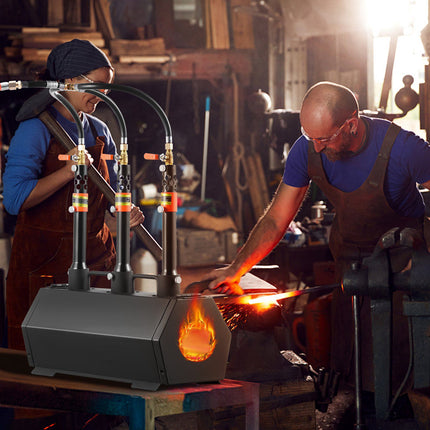 Propane Gas Forge, 3-Burner Hexagon, 2600F Max