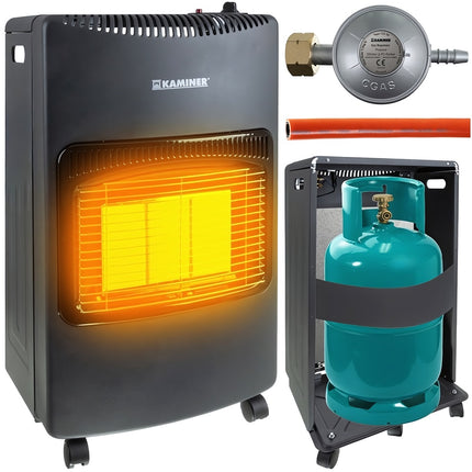 Propane Gas Heater 4200 W with Reducer and Hose, G31, 50 mbar, Up to 60 m²