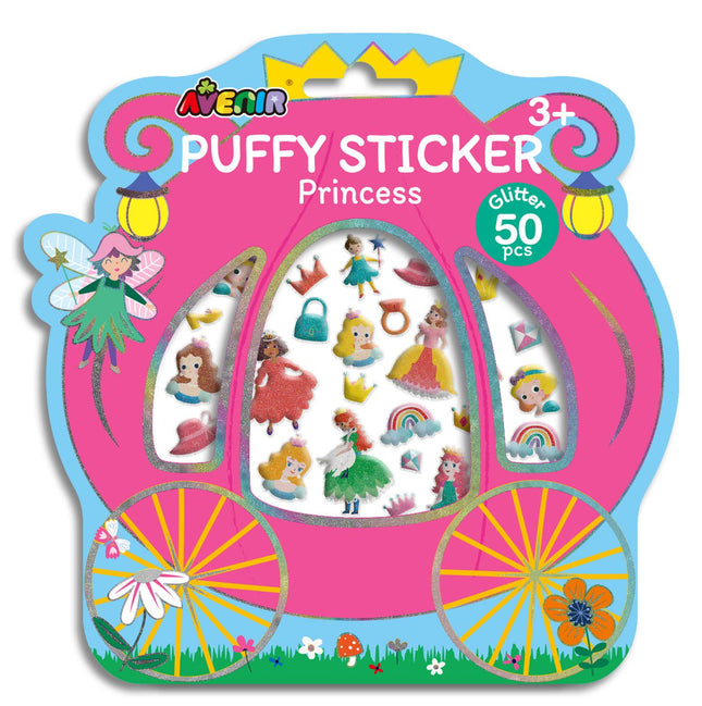 Puffy Stickers, Princess Design, Fun for Crafts și Scrapbooking