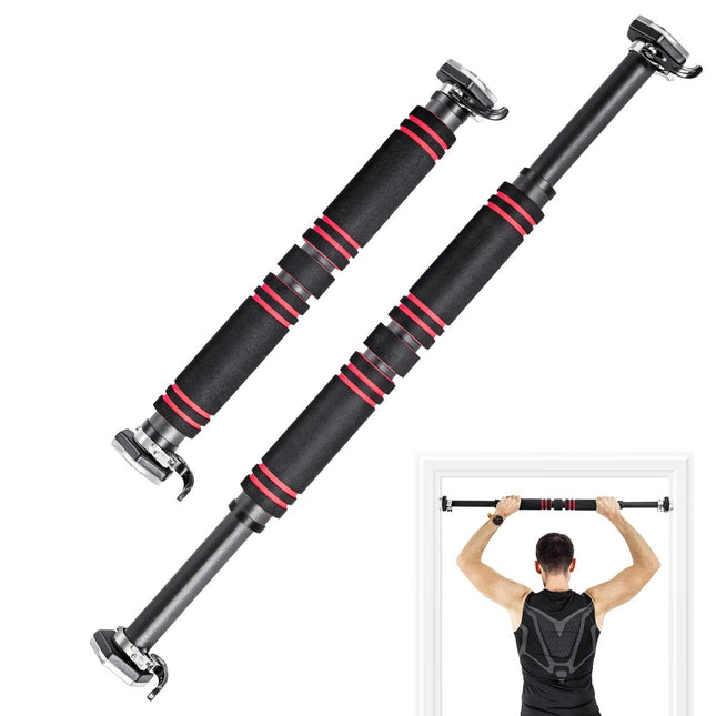 Bară de tracțiuni pentru ușă, mânere din spumă antiderapante, 65-100 cm