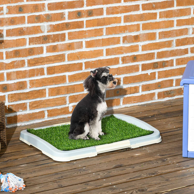 Toaletă Puppy Toaletă pentru câini Toaletă pentru câini din iarbă artificială Albastru 63X48,5Cm