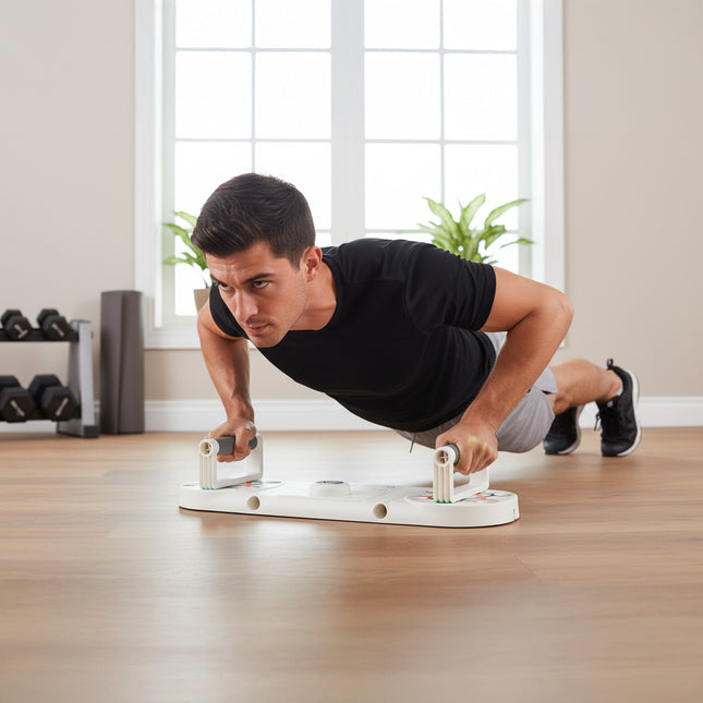 Tablă de antrenament pentru flotări și abdomene cu contor inteligent