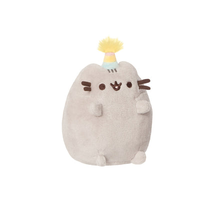 Pusheen jucărie de pluș Pusheen șezând cu pălărie de petrecere, 10 cm