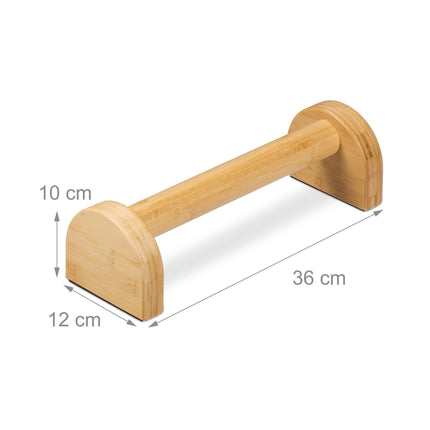 Push-up grips in bamboo 2-pack