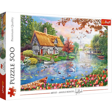 Puzzle 500 de piese - design Quiet Haven pentru relaxare