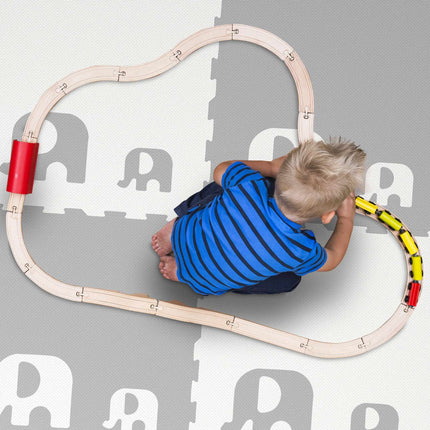 Puzzle mat elefanți