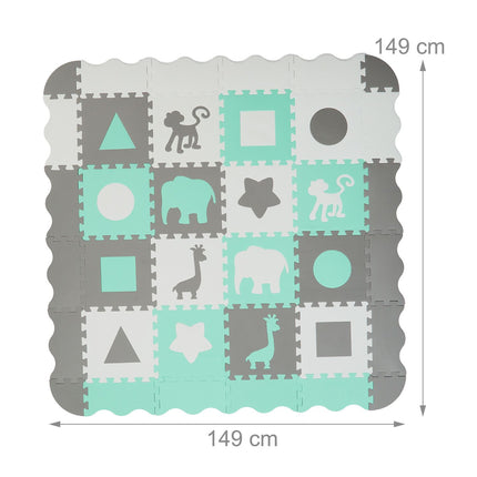 Covoraș puzzle cu margine