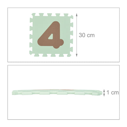 Covoraș puzzle cu numere și chenar